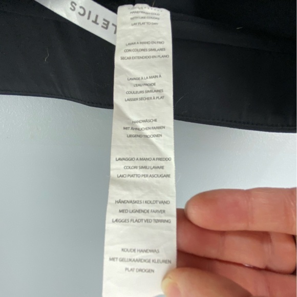 Fabletics black coronado striped zipper athletic stretch mini skirt, small - Picture 5 of 9